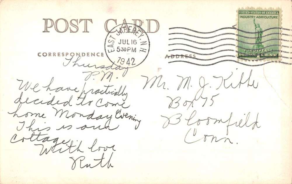 Jaffrey New Hampshire Birches Ark Real Photo Antique Postcard K56391 - Image 2