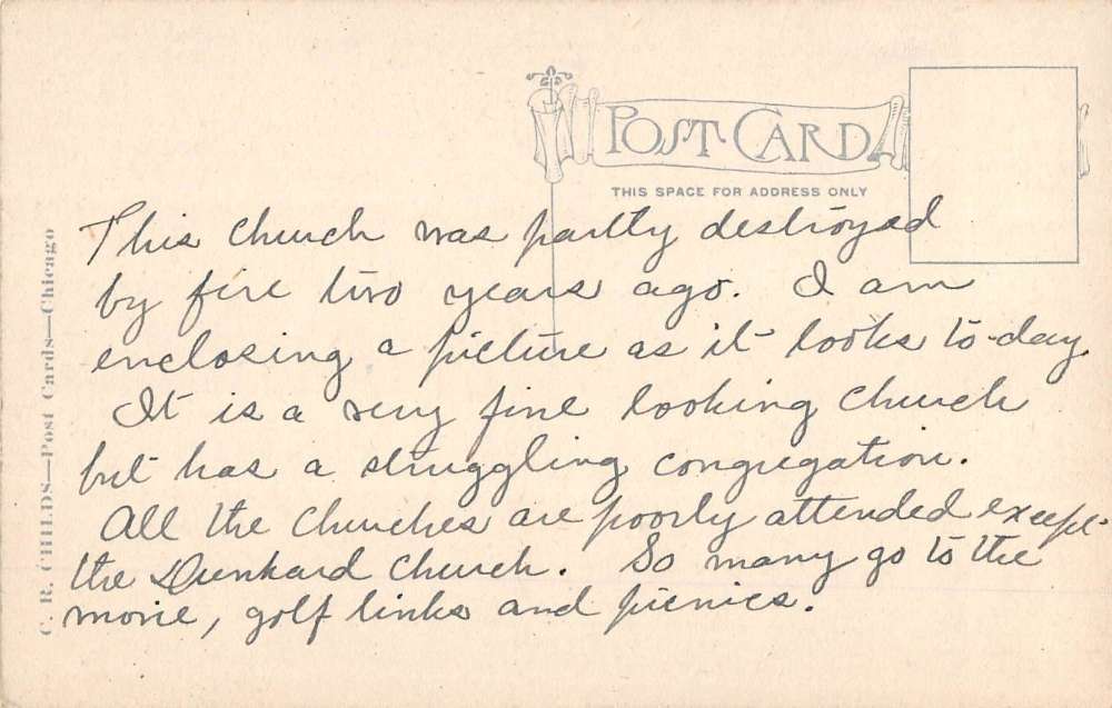 Polo Illinois Evangelical Lutheran Church Antique Postcard K56424 - Image 2