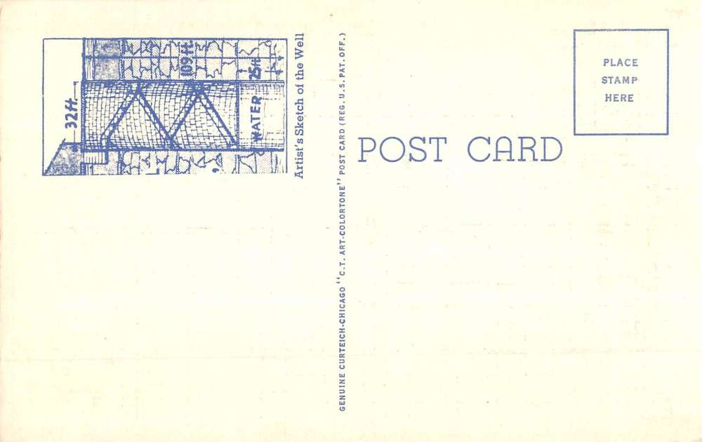 Greensburg Kansas Worlds Largest Hand Dug Well Antique Postcard K56950 - Image 2