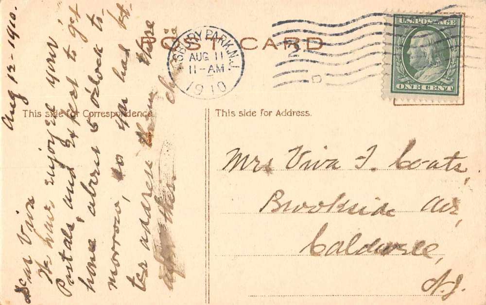 Ocean Grove New Jersey Auditorium Interior View Antique Postcard J63612 - Image 2