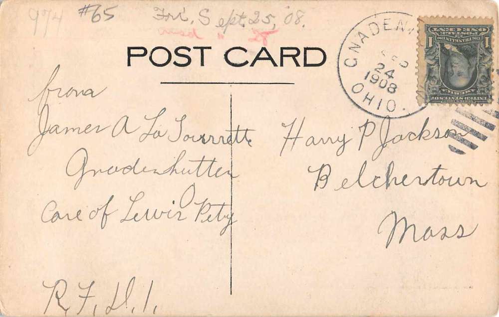 Gnadenhutten Ohio The Monument Antique Postcard J63859 - Image 2