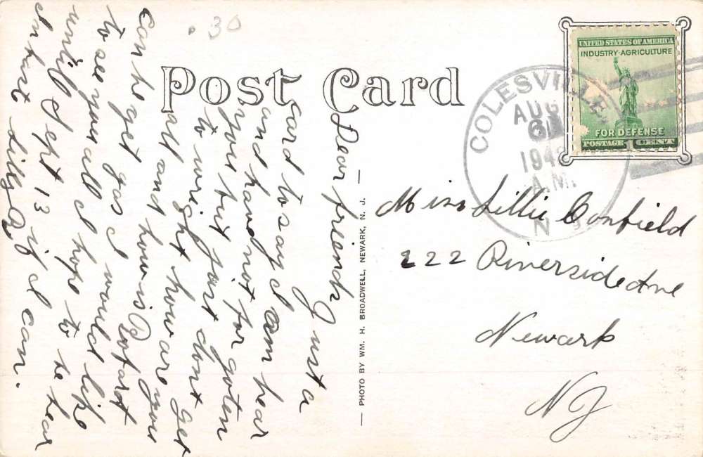 Colesville New Jersey Along Clove Brook Antique Postcard K57698 - Image 2