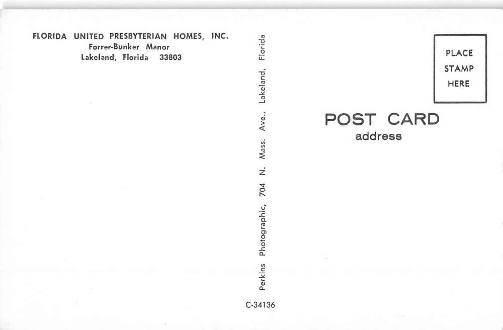 Lakeland Florida United Presbyterian Home Waterfront Vintage Postcard K58325 - Image 2