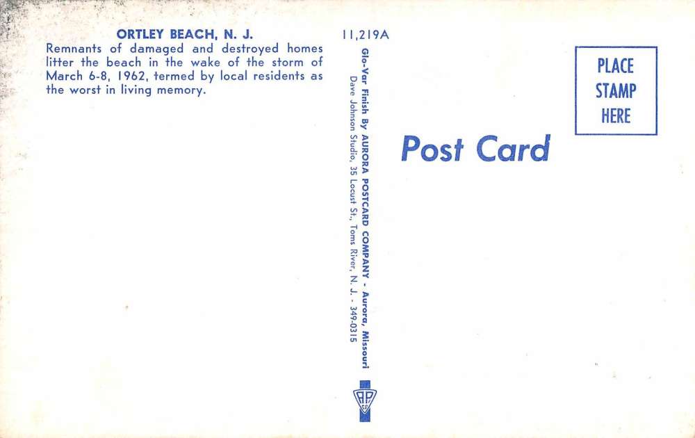 Ortley Beach New Jersey Storm Damaged Home Vintage Postcard K58616 - Image 2