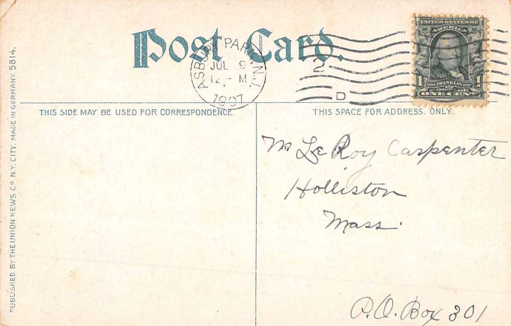 Deal Lake New Jersey Waterfront Antique Postcard K59047 - Image 2