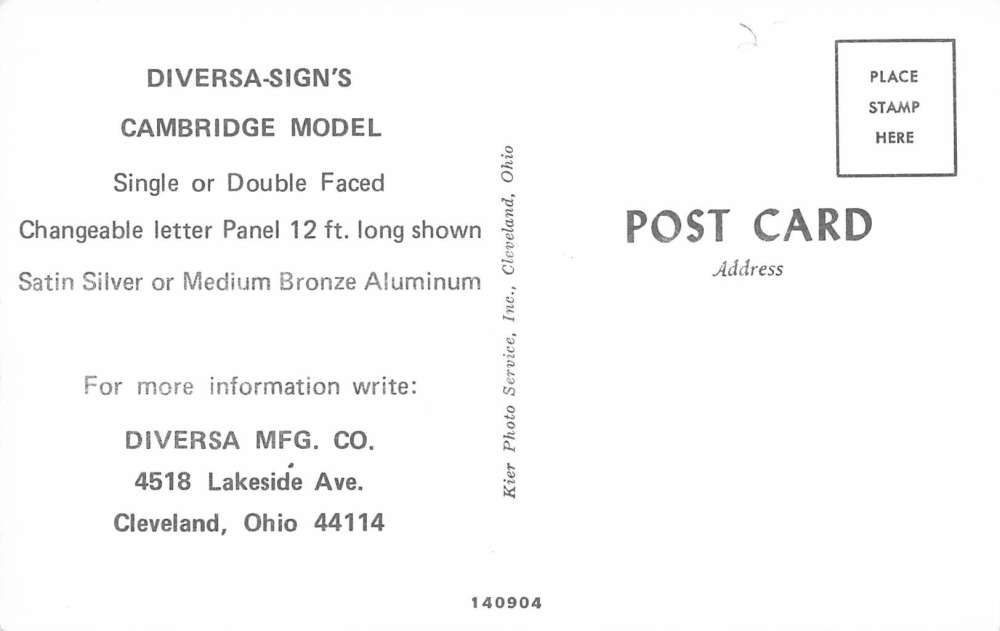 Cleveland Ohio Cuyahoga Heights School Sign Vintage Postcard K59319 - Image 2