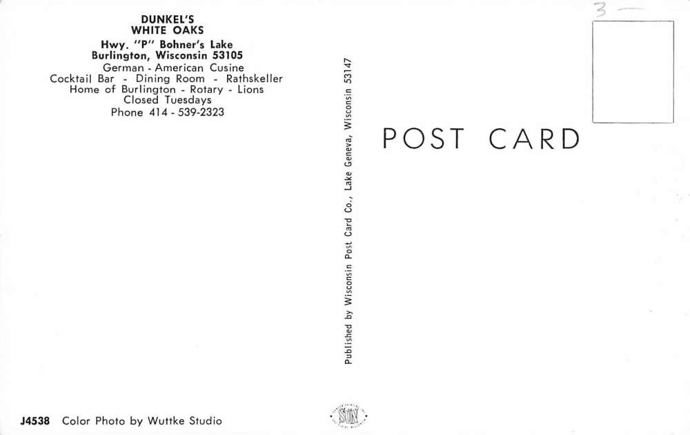Burlington Wisconsin Dunkels White Oaks Multiview Vintage Postcard K59485 - Image 2