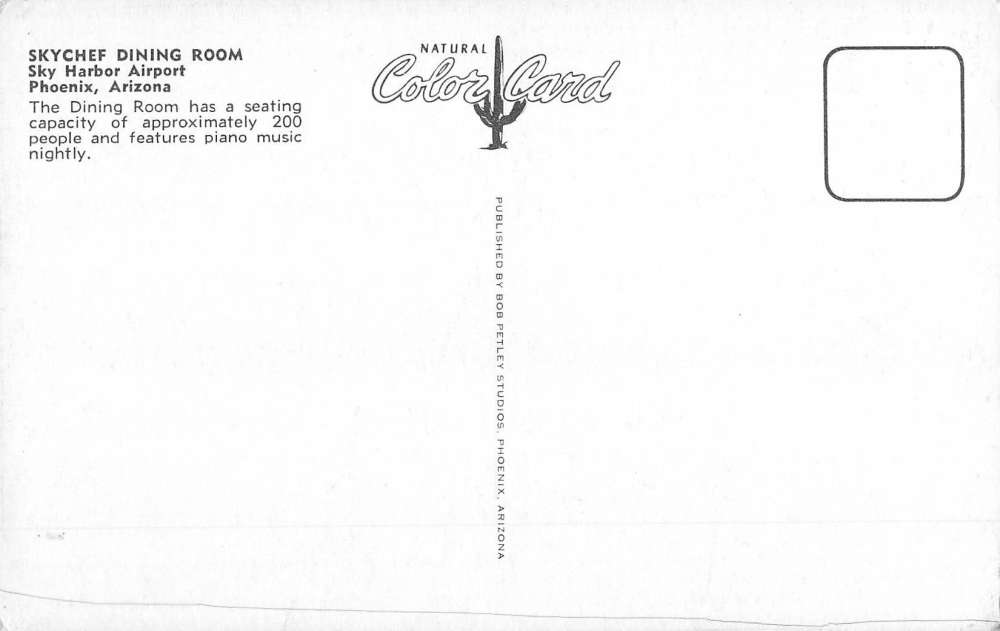 Phoenix Arizona Skychef Dining Room Interior Vintage Postcard K59639 - Image 2