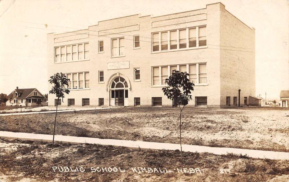 Kimball Nebraska Public School Real Photo Antique Postcard K59688