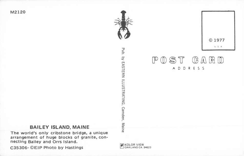 Bailey Island Maine Birdseye View Of City Vintage Postcard K59786 - Image 2