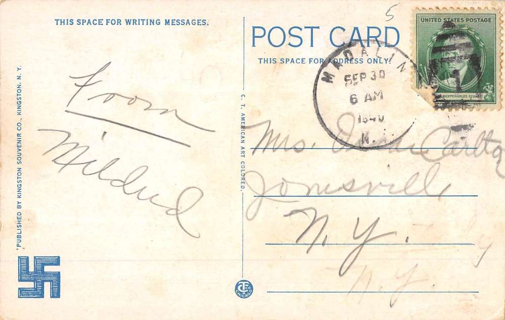 Madalin New York Hotel Morey Street View Antique Postcard K59804 - Image 2