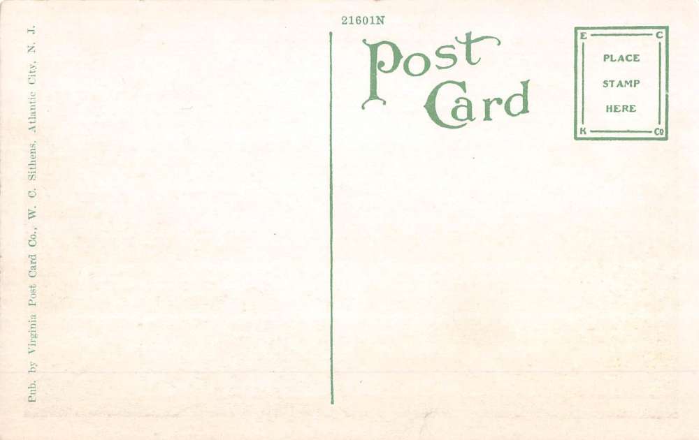 Atlantic City New Jersey Hydro Aeroplane On Beach Antique Postcard K59907 - Image 2