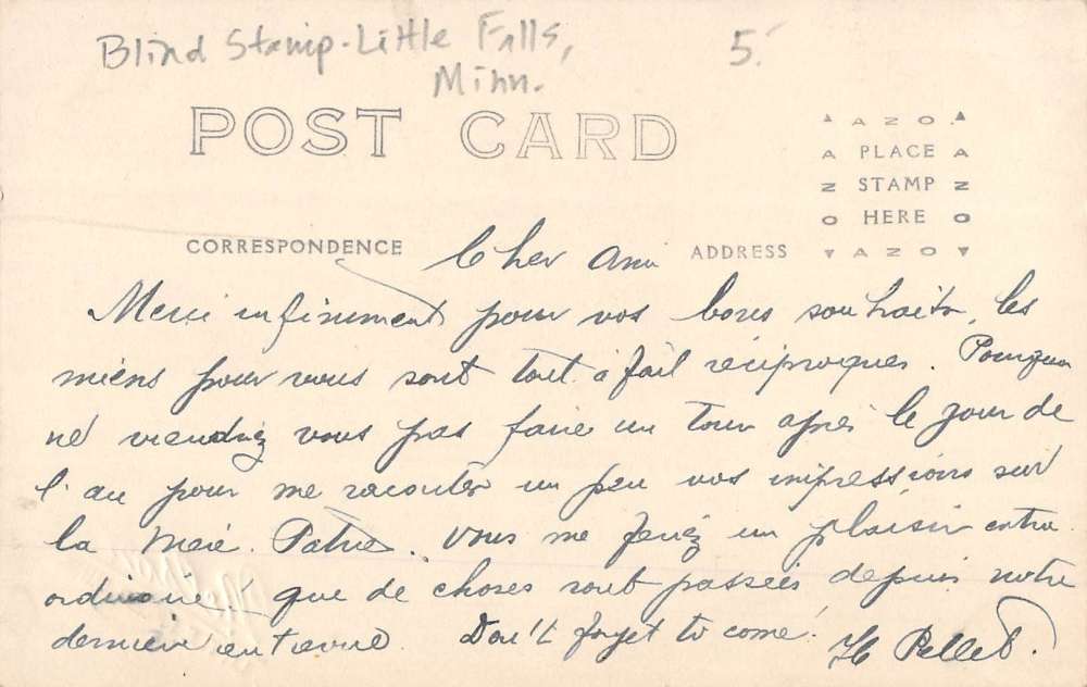 Little Falls Minnesota Crucifix Congregation Real Photo Antique Postcard K59984 - Image 2