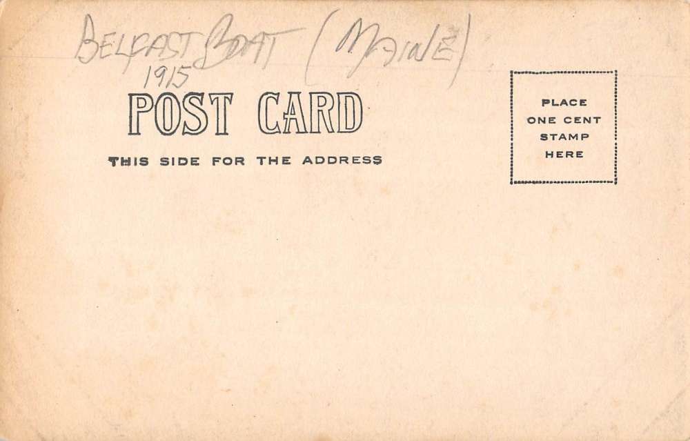 Belfast Maine Steamer Waterfront Real Photo Antique Postcard K60077 - Image 2