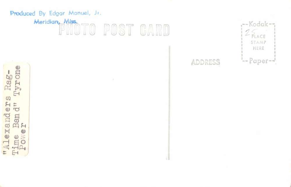 Tyrone Power Actor Alexanders Rag Time Band Real Photo Antique Postcard K60432 - Image 2