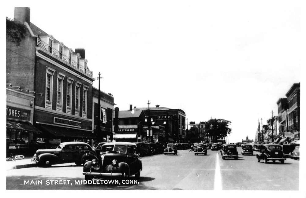 Middletown Connecticut Main Street Historic Bldgs Real Photo Postcard