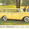 Rambler American Station Wagon Car Vintage Postcard K60655