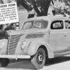 Ford V8 Tudor Sedan Automobile Car Vintage Postcard K60656