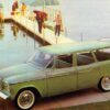 Lark 4 Door Station Wagon Automobile Car Vintage Postcard K60662