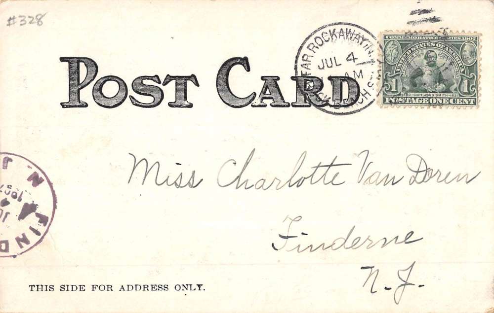 Rockaway Beach New York Summer Guests Under Canvas Antique Postcard K60674 - Image 2