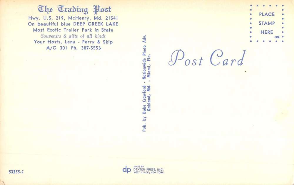 McHenry Maryland Trading Post Street View Vintage Postcard K60741 - Image 2