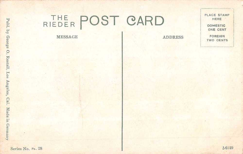 Pasadena California Burdett In Library Interior Antique Postcard K60872 - Image 2