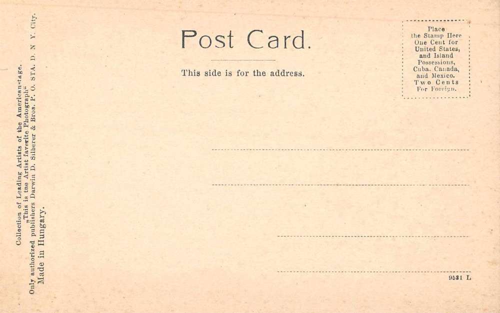 Miss Lulu Glaser Actress Vaudeville Antique Postcard J65233 - Image 2