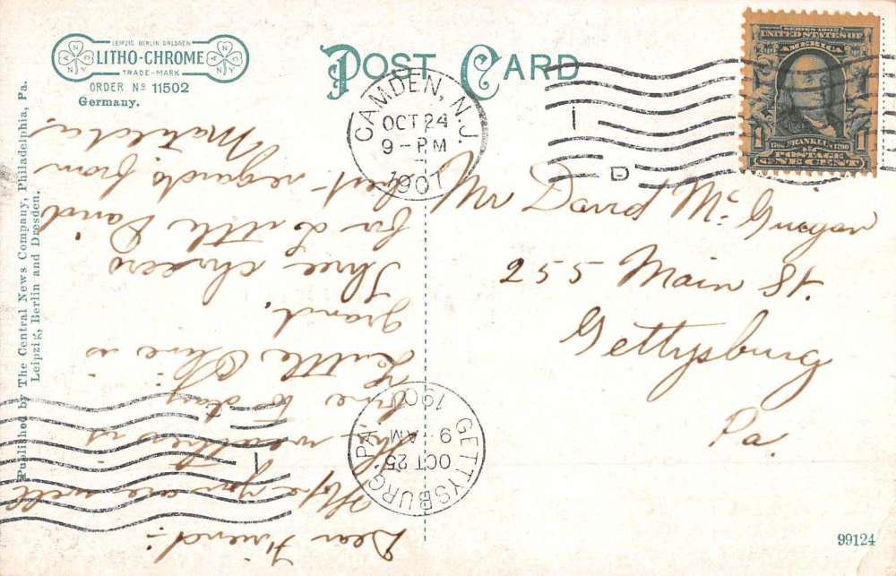 Camden New Jersey Market Street Scene Historic Bldgs Antique Postcard K60949 - Image 2