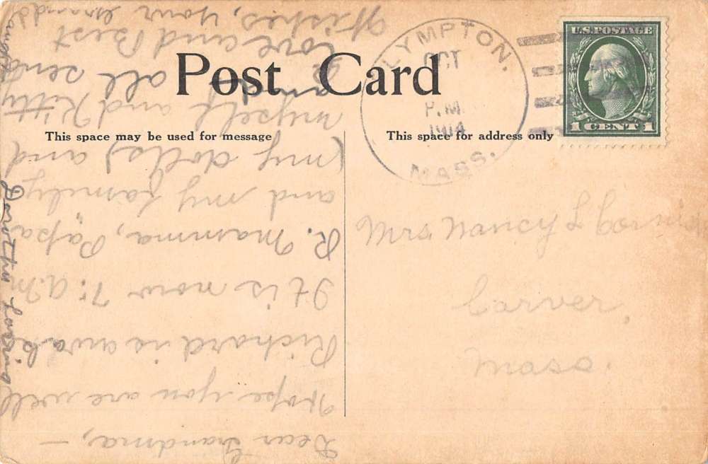 Plympton Massachusetts Bonneys Pond Waterfront Antique Postcard K61180 - Image 2