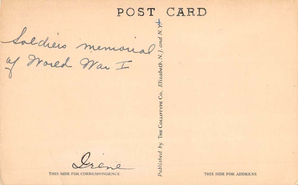 Summit New Jersey Bonnel Park Monument Street View Antique Postcard K61317 - Image 2