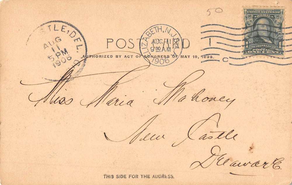 Elizabeth New Jersey Jackson Park Scenic View Antique Postcard K61326 - Image 2