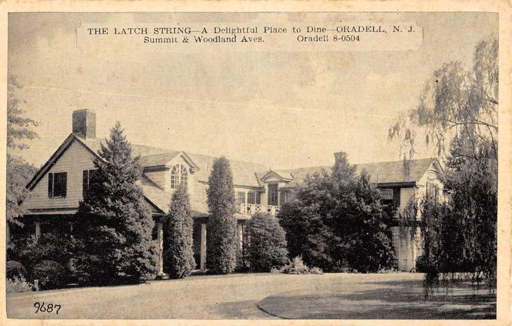 Oradell New Jersey Latch String Street View Antique Postcard K61491