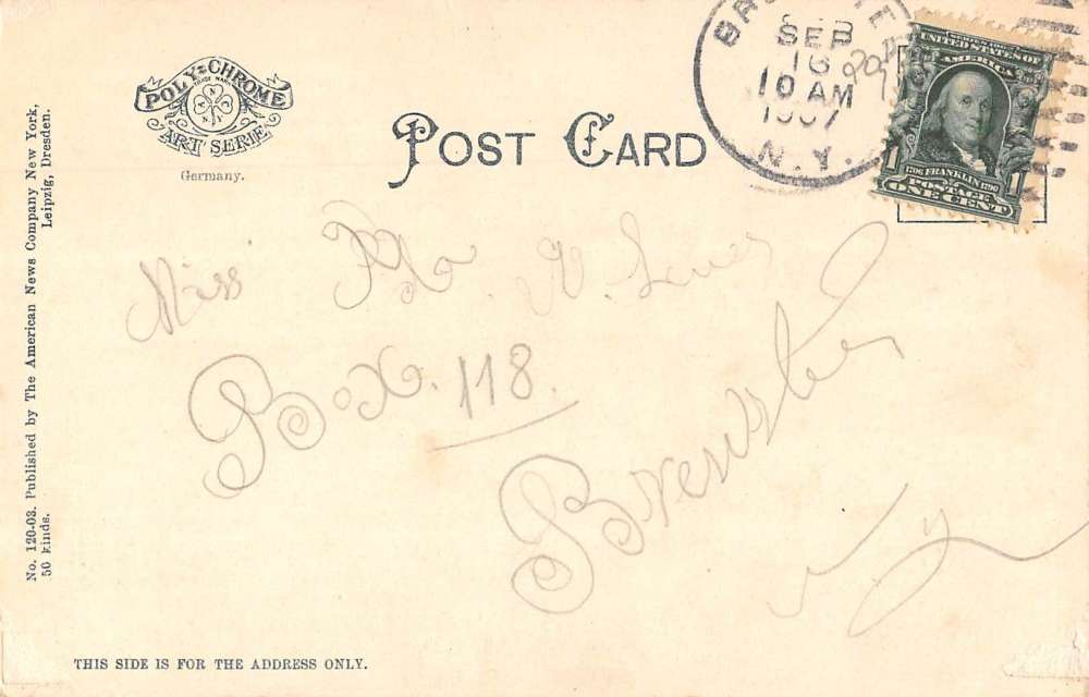 Brewster New York Pine Cone Greeting Antique Postcard K61588 - Image 2