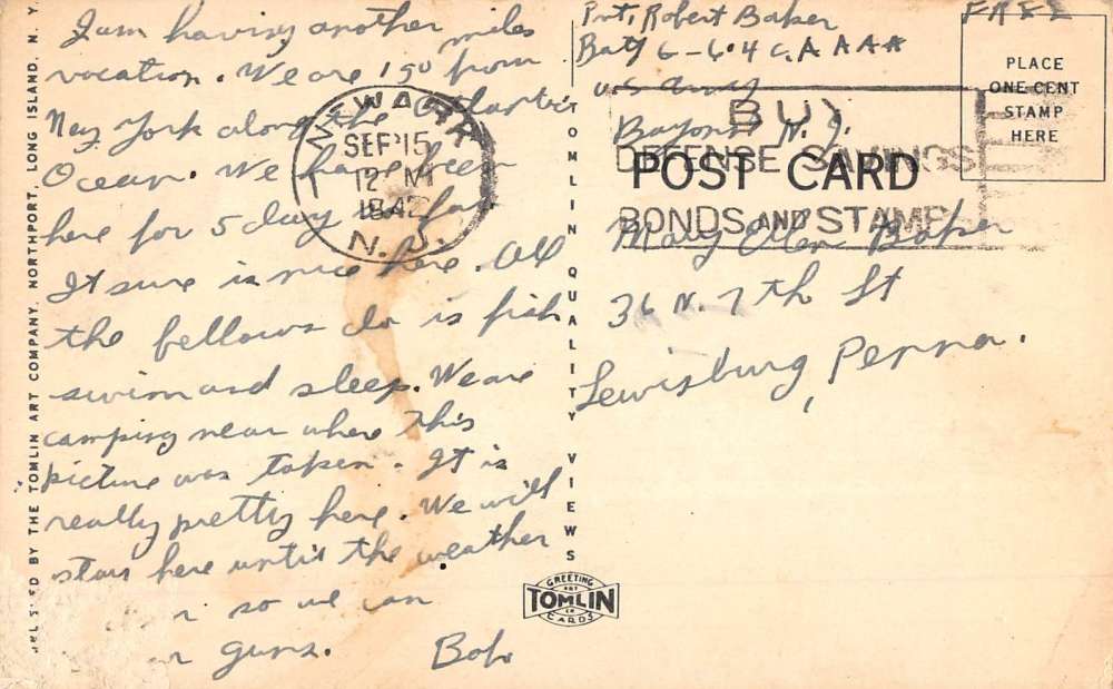 Mattituk New York Breakwater Bathing Beach Antique Postcard K61771 - Image 2