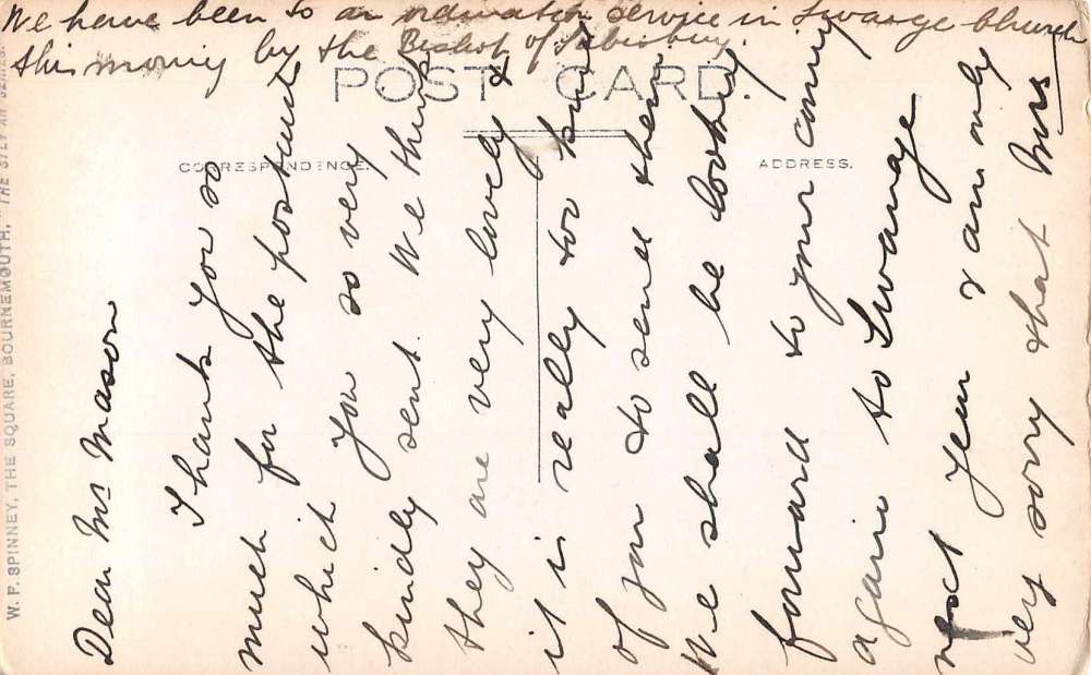 Bournemouth England View from the Pier Real Photo Antique Postcard J65557 - Image 2