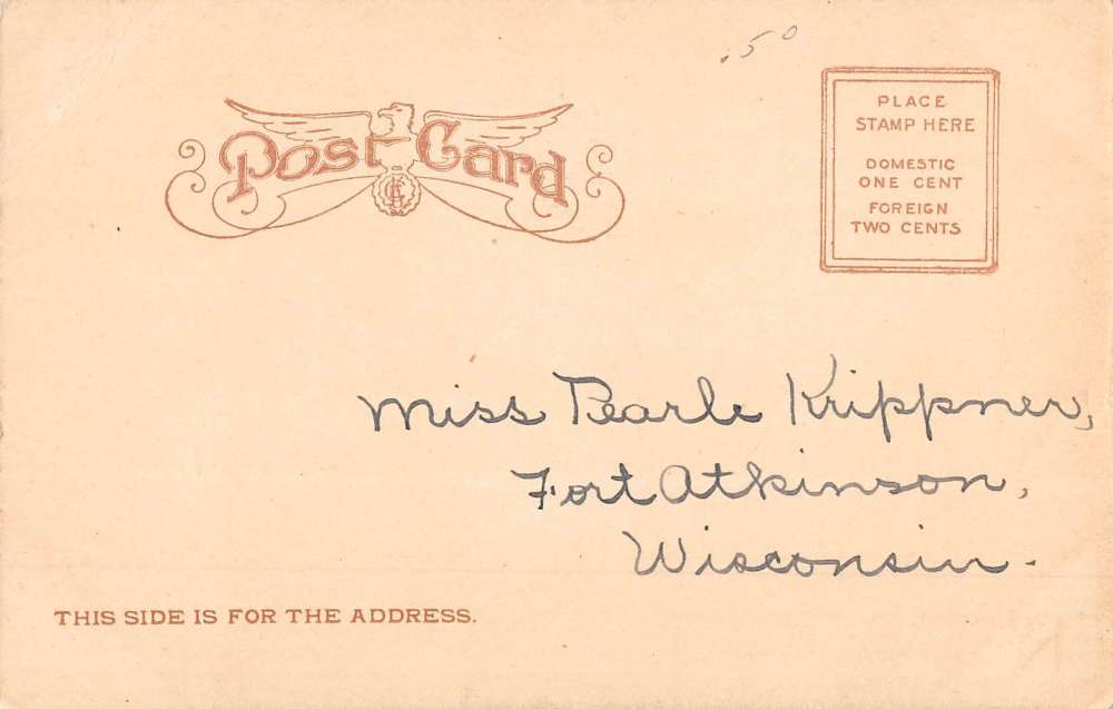 Barron Wisconsin Court House Street View Antique Postcard K62291 - Image 2