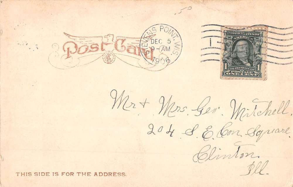 Stevens Point Wisconsin Portage Court House Street View Antique Postcard K62297 - Image 2