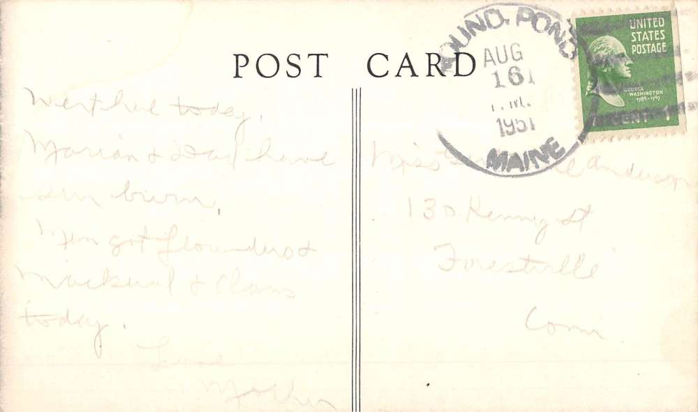 Christmas Cove Maine Candle Beam Gift Shop Street View Antique Postcard K62382 - Image 2