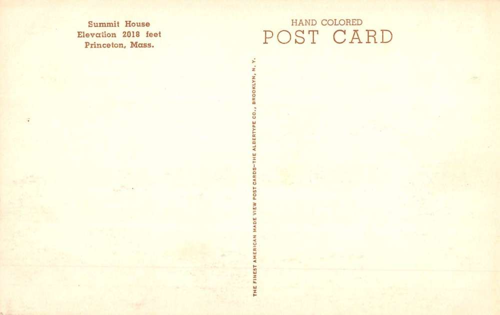 Princeton Massachusetts Summit House Street View Antique Postcard K62393 - Image 2