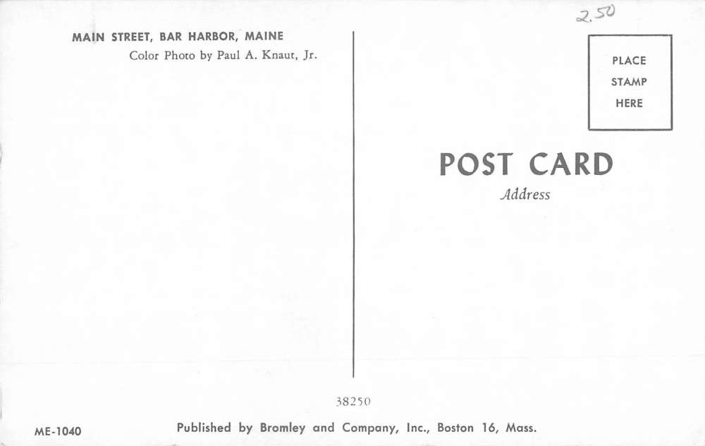 Bar Harbor Maine Main Street Scene Historic Bldgs Vintage Postcard K62679 - Image 2