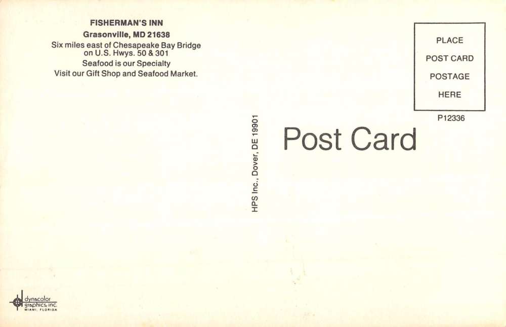 Grasonville Maryland Fishermans Inn Multiview Vintage Postcard K62741 - Image 2