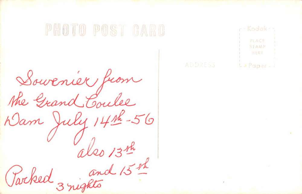 Arlington Washington Grand Coulee Dam Real Photo Antique Postcard K62842 - Image 2