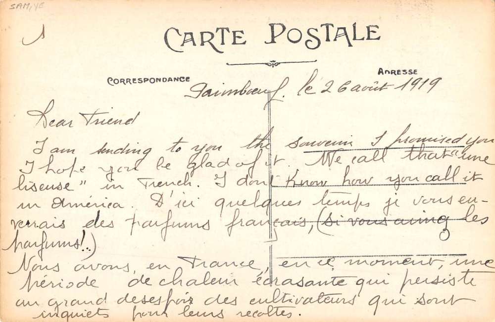 Paimboeuf France March Field Plant Street View Antique Postcard K62878 - Image 2