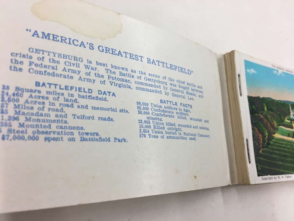 Gettsyburg Pennsylvania Book Of 25 Detachable Antique Postcards K63380 - Image 2