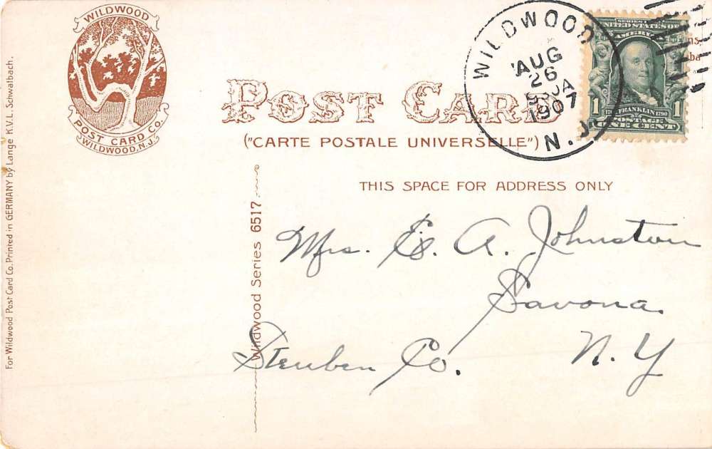 Wildwood New Jersey Sun Rise Waterfront Multiview Antique Postcard K63447 - Image 2