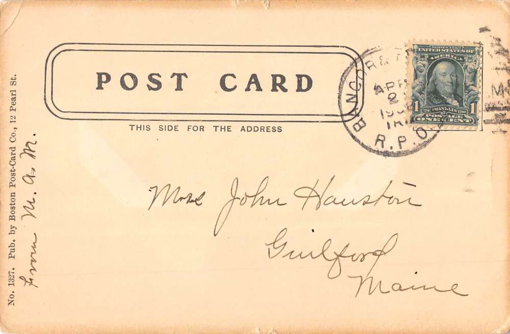 Gardner Maine Library Street View Antique Postcard K63451 - Image 2