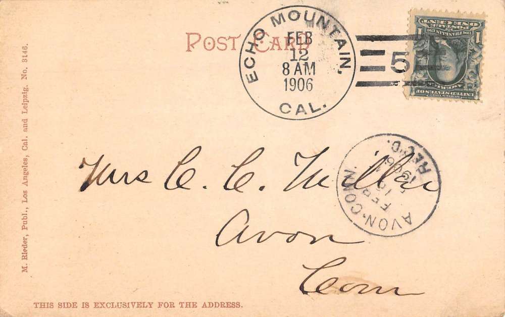 Pair Of Echo Mountain California Doanes Cancel Antique Postcards K63610 - Image 3