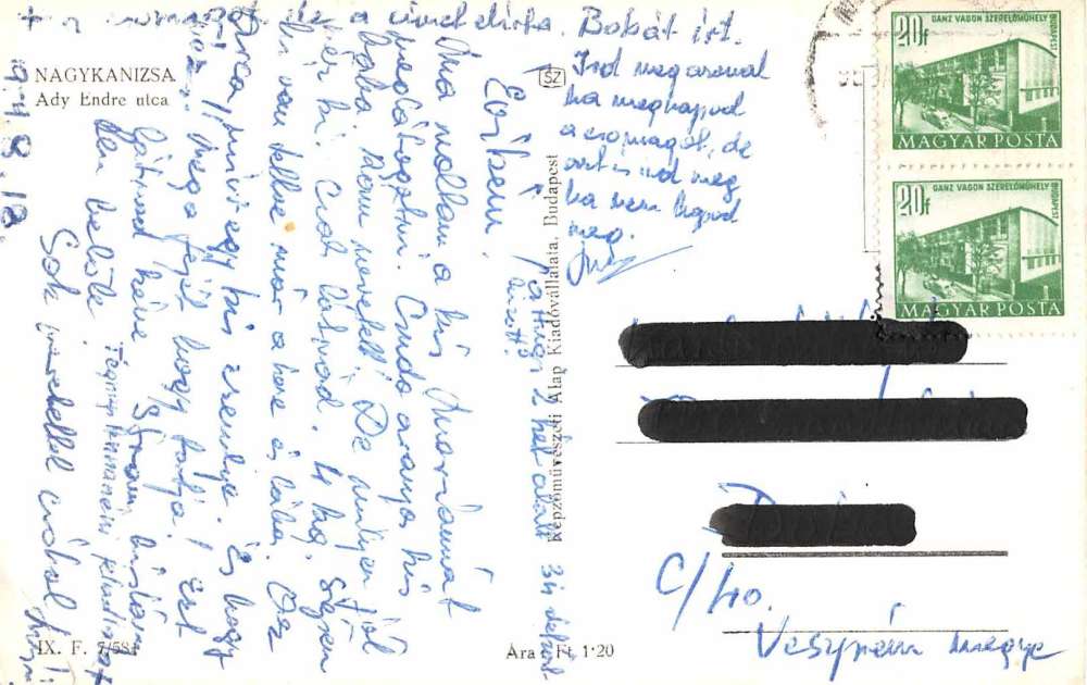 Nagykanizsa Hungary Street Scene Real Photo Antique Postcard J66988 - Image 2