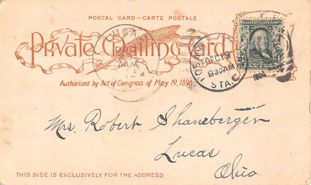 Los Angeles California Court House Private Mail Antique Postcard K64457 - Image 2