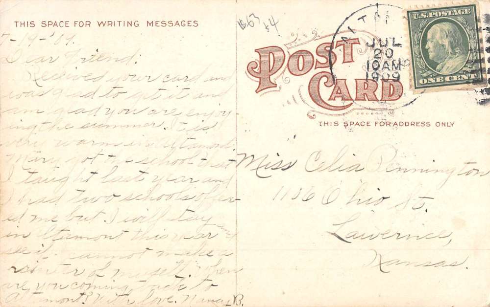 Carthage Missouri High School Street View Antique Postcard K64461 - Image 2